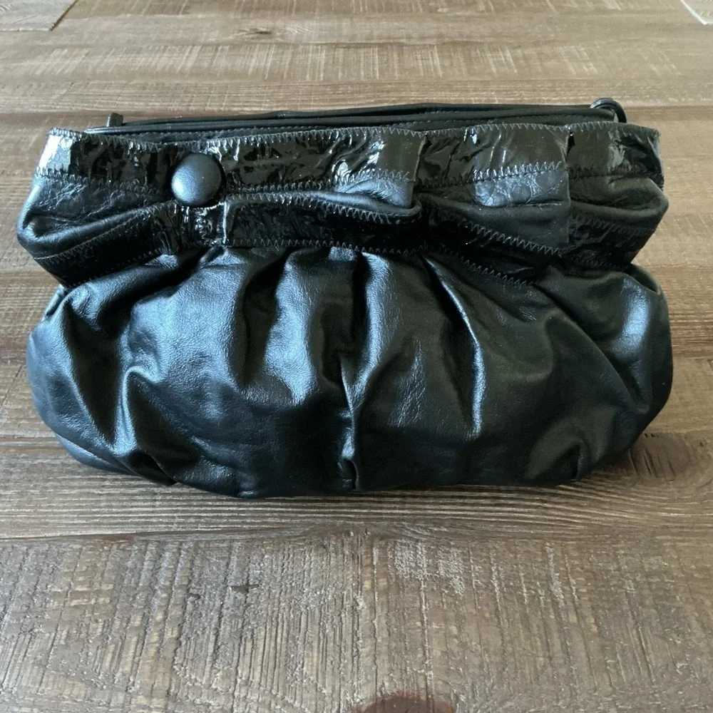 Vintage Samir 80’s Black Leather Shoulder Handbag